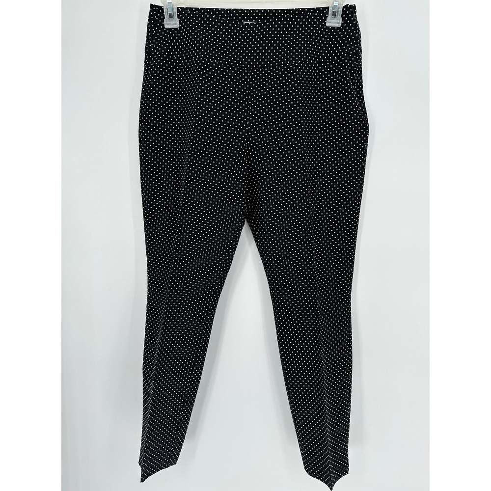 Cabi Black White Polka Dot High Waist Skinny Ankle Pants Womens 10